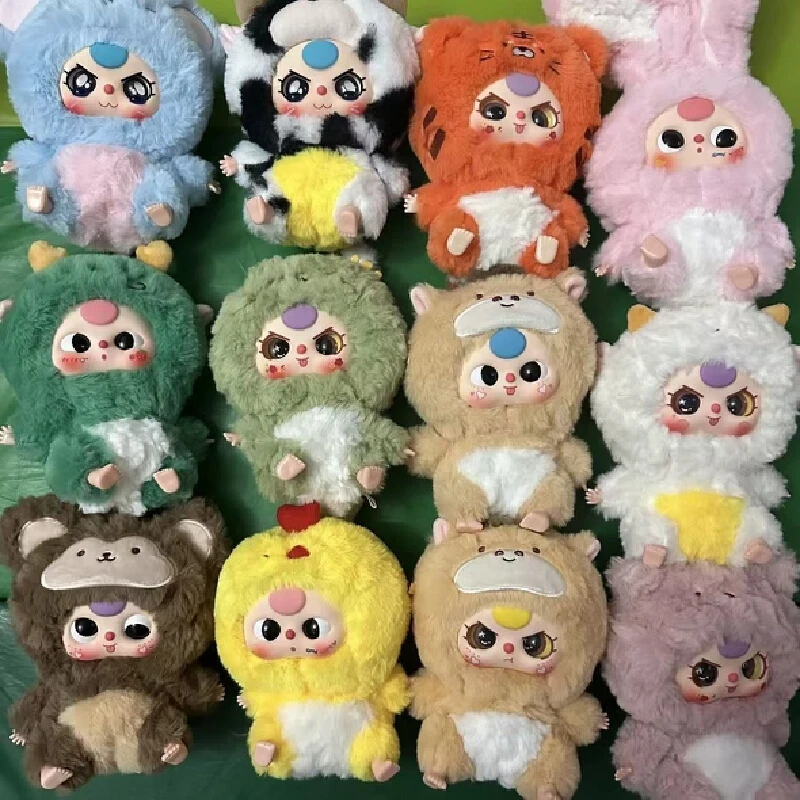 

Kawaii Dolls Anime Figures 12 Chinese Zodiac Series Baby Three Plush Blind Box Toys Mystery Box Cajas Misteriosas For Girls
