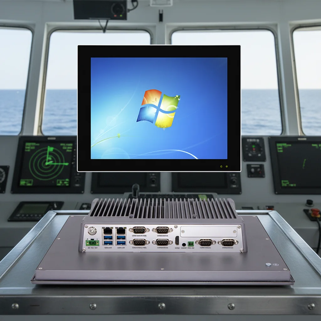 7-27 Inch Fanless Industrial Panel Touch Pc Embedded All in One for Marine Ship Automation