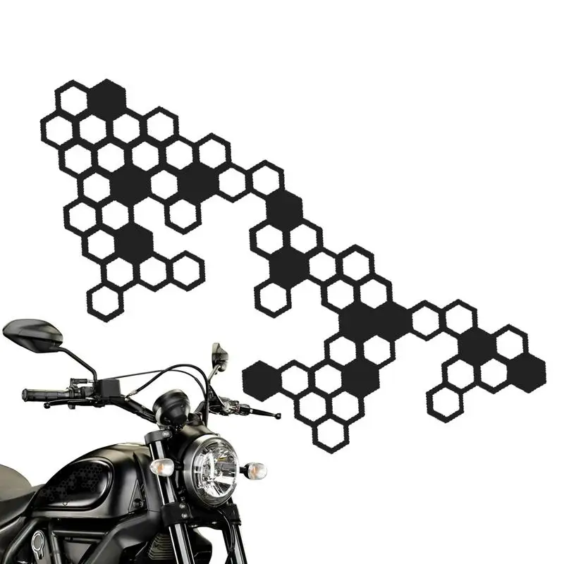 Honeycomb Gear Motorcycle Stickers for Moto Fairing Fuel Tank Waterproof Racing Helmet Vinyl Decals Motorcycle Accessories