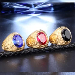 Titanium Steel Rhinestone Rings Crystal Zircon Stainless Steel Ring