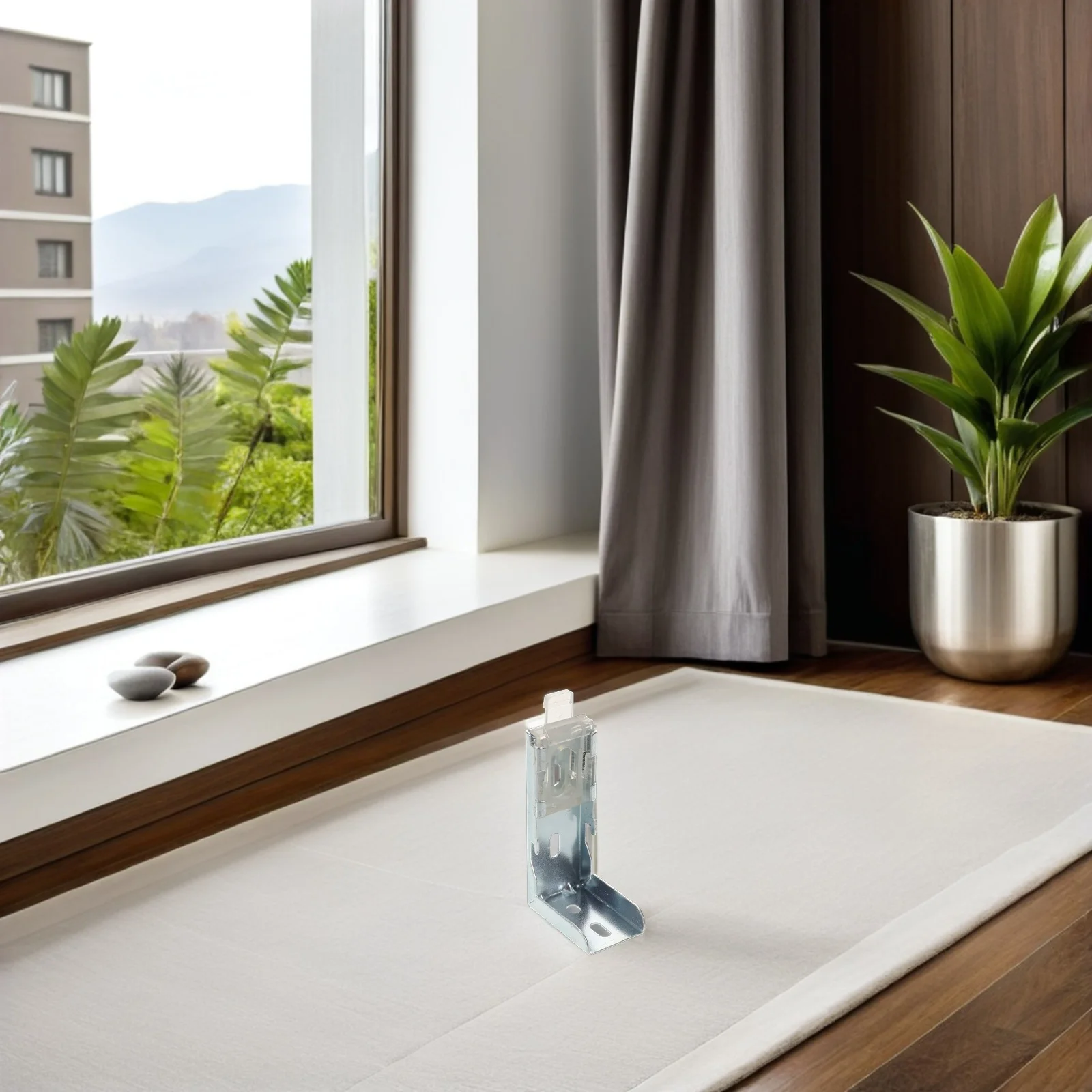 ブラインド取り付けクリップ ヘビーデューティーアルミニウム合金 縦型ブラインドバランス取り付け用 寝室 リビングルーム オフィス窓スクリーン