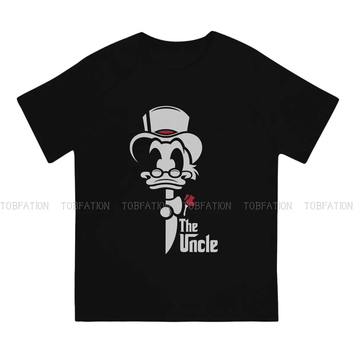 Scrooge McDuck The Uncle  TShirt For Men Disney Donald Duck Cartoon Clothing Style T Shirt Soft Printed Loose