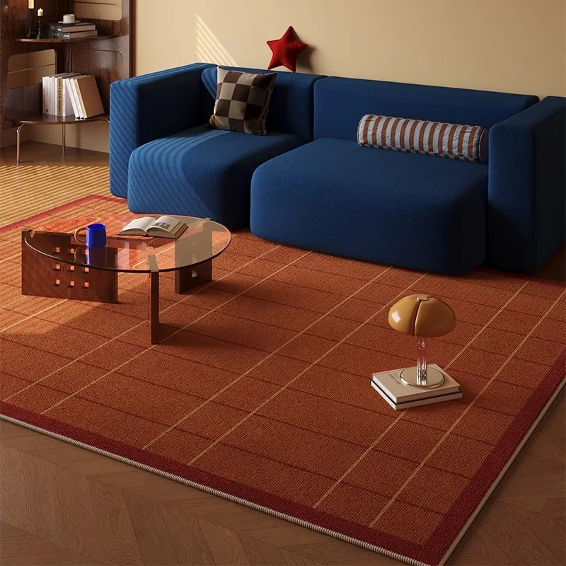 Middle Ancient Style Living Room Geometric Carpet Decoration Bedroom Non-slip Washable Floor Mats Light Luxury Hotel Rug Custom