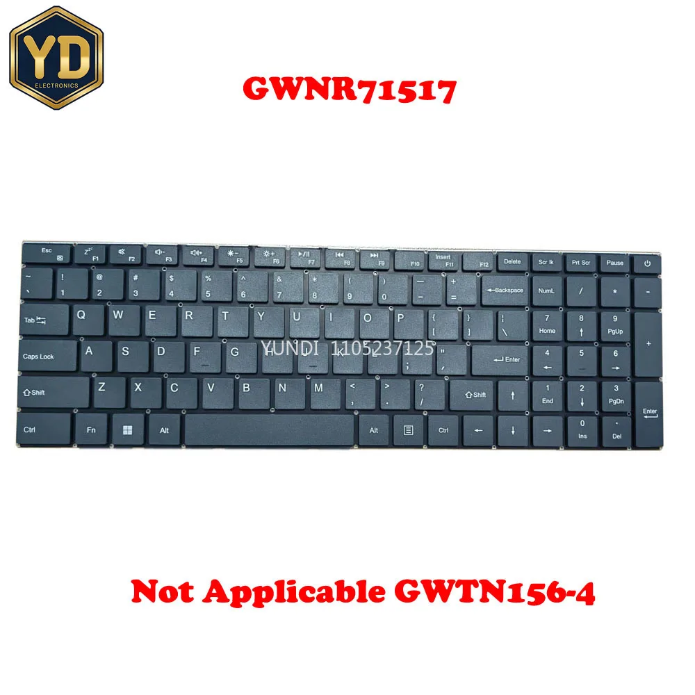 YD Laptop Keyboard For Gateway GWNR71517 GWNR71517-BL GWNR71517-GR GWNR71517-BK English US Grey NO Frame New