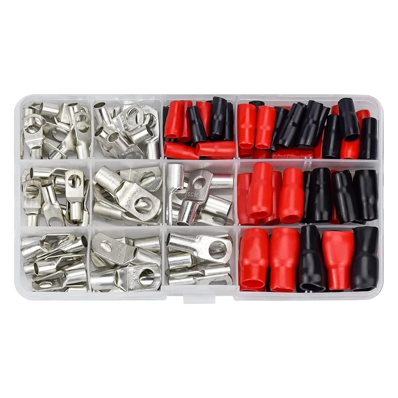 140pcs Tube Wire Connectors Set Tube Cable Lugs set for Various Wiring Need