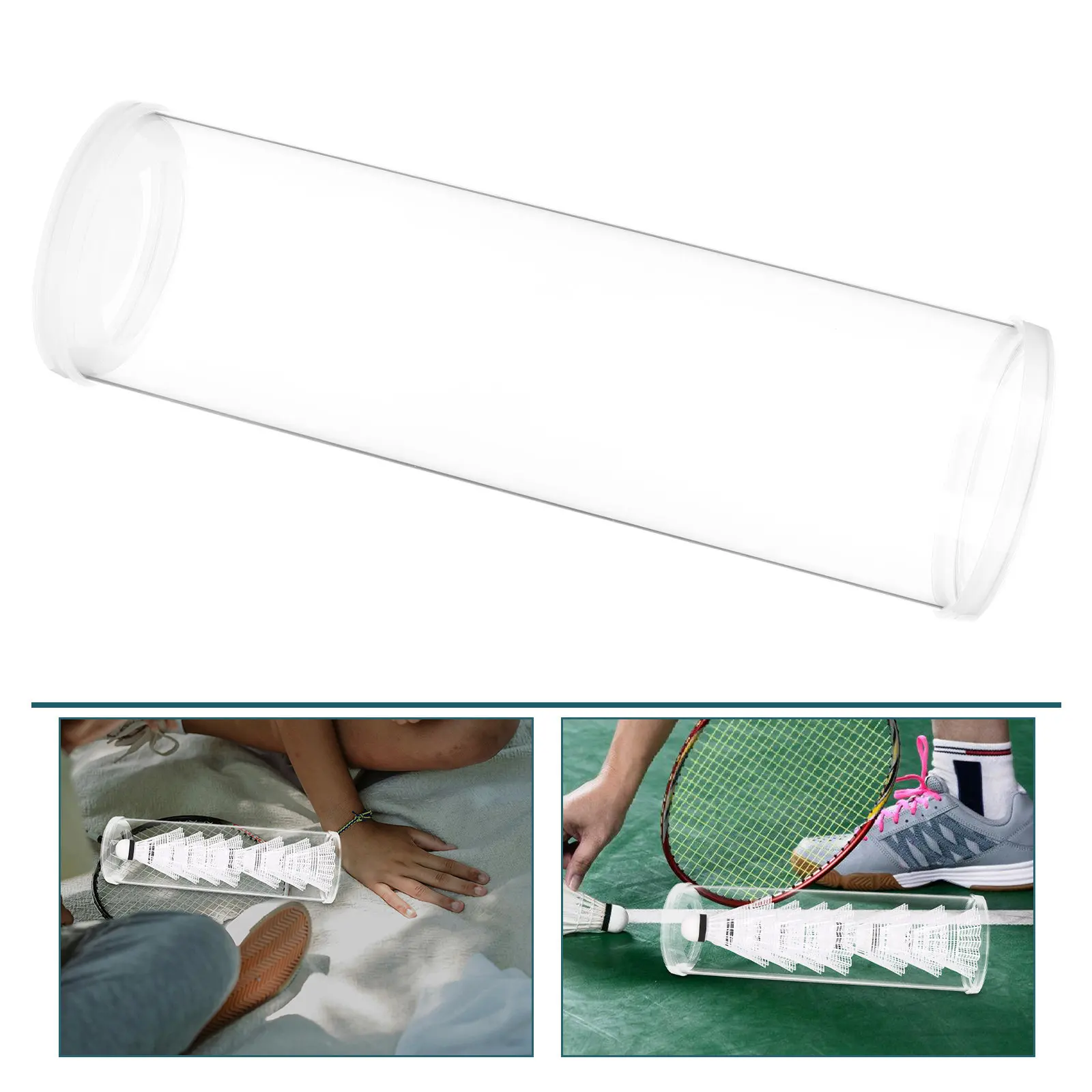 

Badminton Shuttlecocks Container Transparent Plastic Tube Versatile Organizer for Indoor Outdoor Gym Training Competitive Play