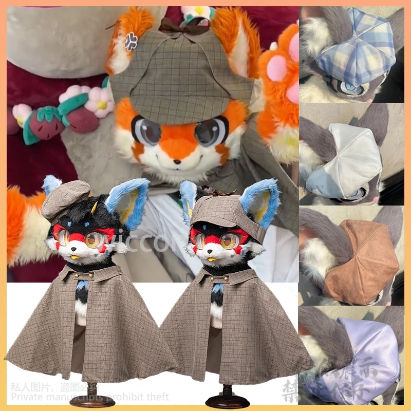 

Аниме Косплей Kawaii Одежда Индивидуальный Меховой Костюм Животного Пушистый Cutecore Детективный Костюм Накидка Берет Кигуруми Реквизит Джирай Кий Униформа