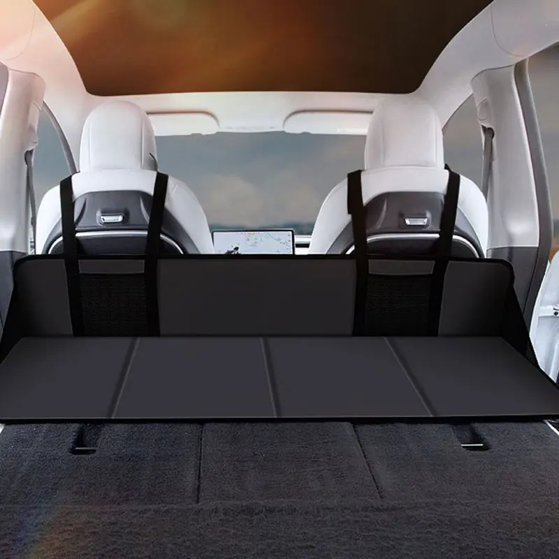 

For Tesla Model Y/3 Car Folding Camping Bed Mattress Travel Mattress Suede Fabric Car Bed Head Guard Car Interior Accessorie