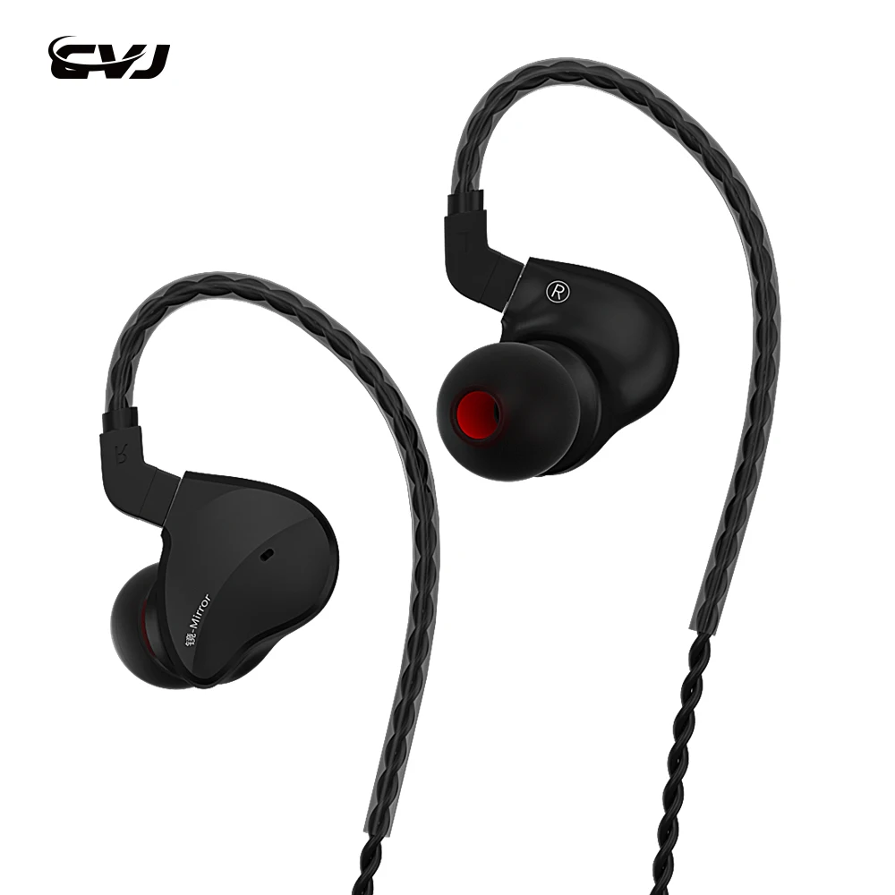 cvj-mirror-in-ear-monitor-earphone-2ba-1dd-hybrid-drive-3-units-earbuds-noise-reduction-hifi-iem-35mm-with-mic-detachable-cable