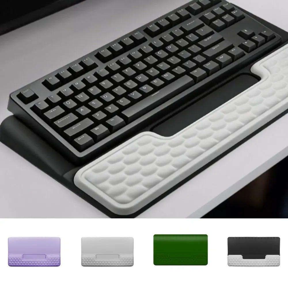 Computer Integrated Keyboard Stand Tilted Portable Wrist Support Pad Non-Slip Soft Ergonomic Keyboard Riser Office Use