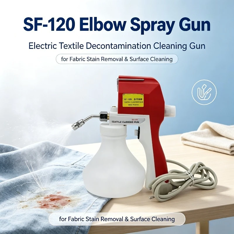 SF-120 Elbow Spray Gun, Electric Textile Decontamination Cleaning Gun for Fabric Stain Removal & Surface Cleaning