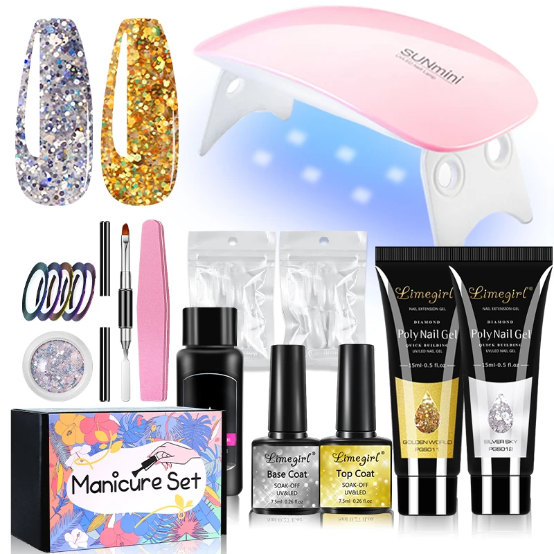 مجموعة بداية تمديد الأظافر جل بولي طويلة الأمد ، جل قاعدة خفيفة ، معطف علوي #1