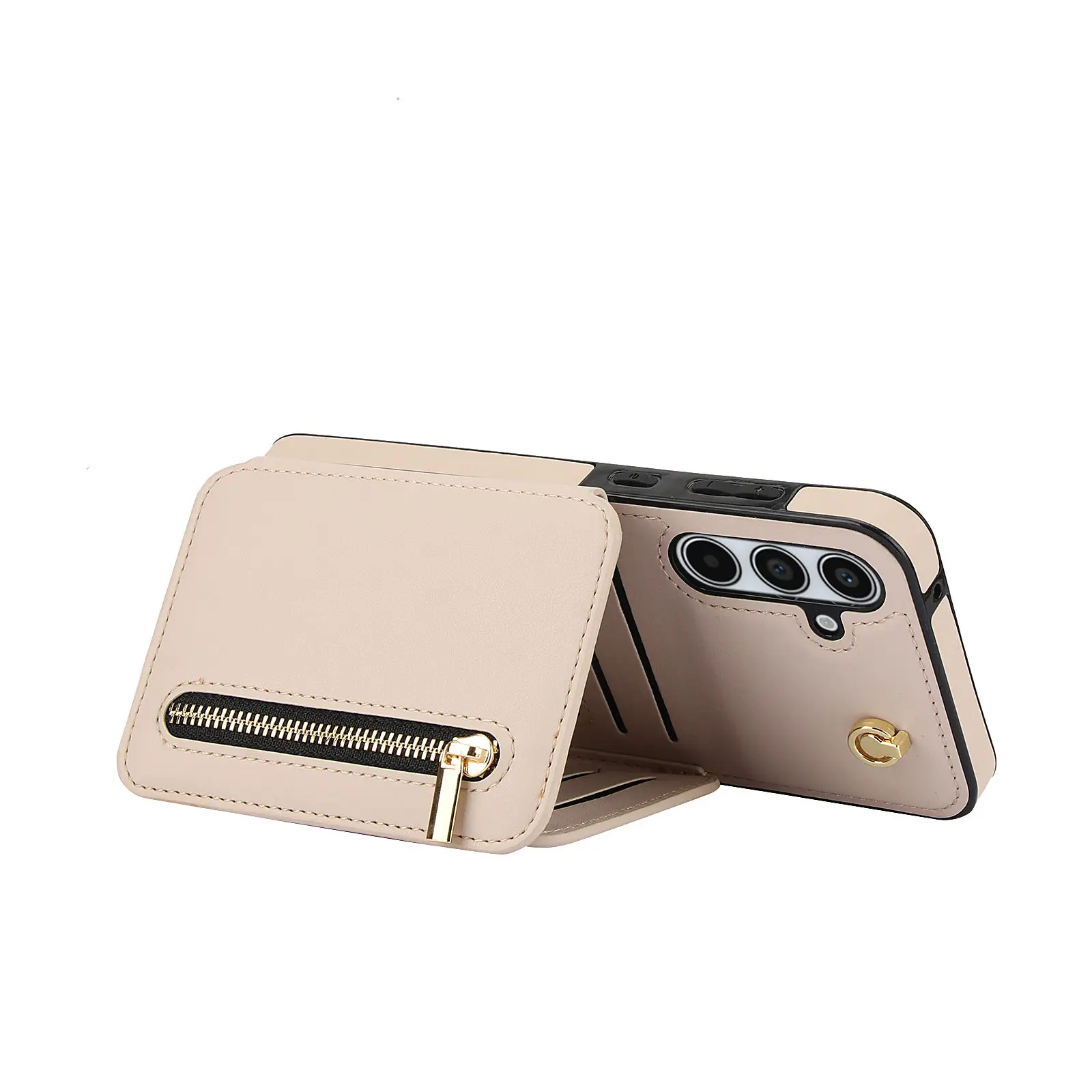 Portfel na zamek błyskawiczny do Samsung Galaxy A15/A14/A13/A55/A54/A53/A52/A51/A73/A72/A71 Etui na ramię z paskiem na kartę kredytową — zdjęcie produktu 4