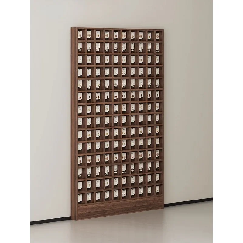 Solid wood jewelry store display cabinet, necklace rack, jewelry on the wall, plaid rack, earrings, headgear, hairpin display ra