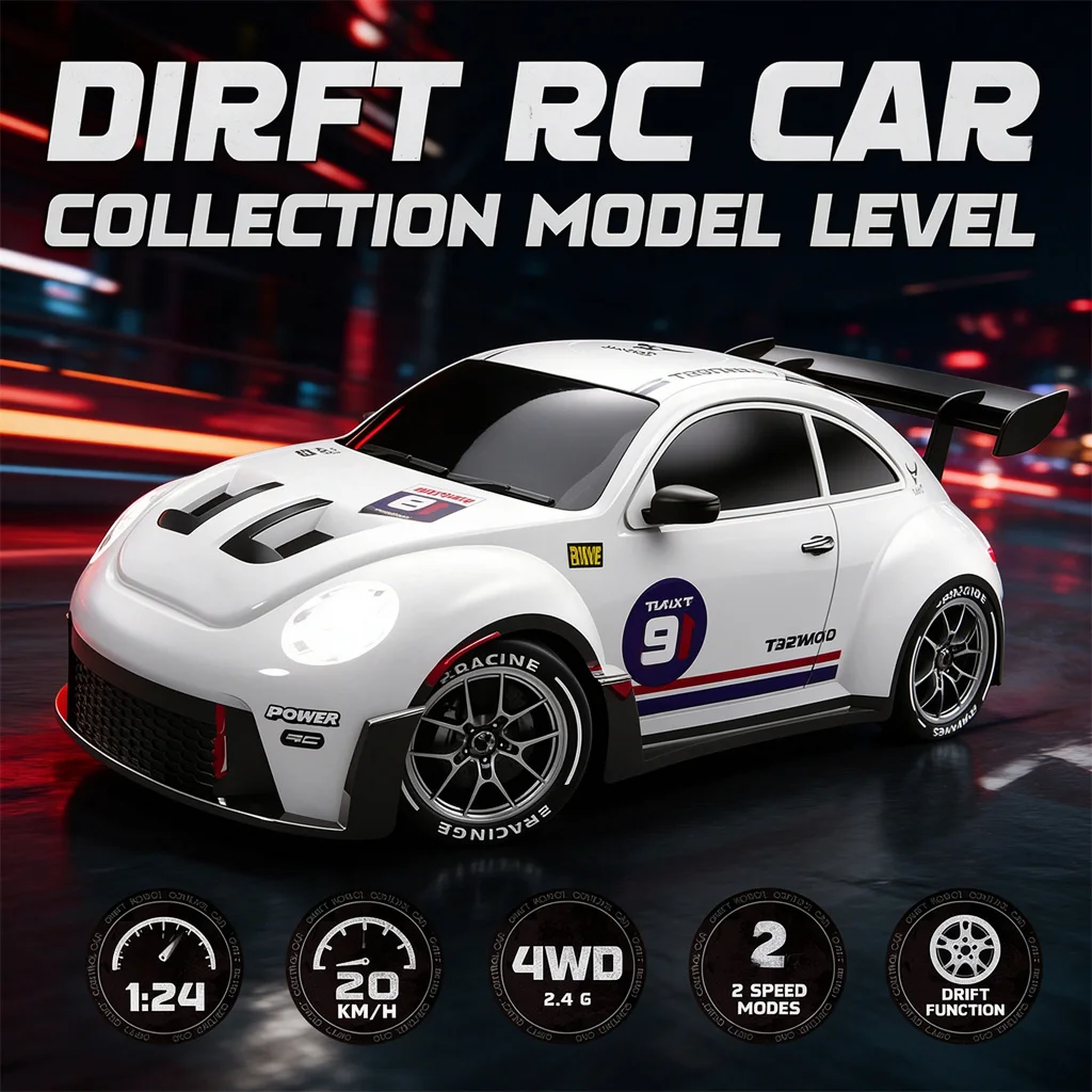 1/24 SG212 Drift RC Car Four Wheel Drive Remote Control Racing Car Brushless Speed Champion with LED Lights RC Toy Gift for Boy