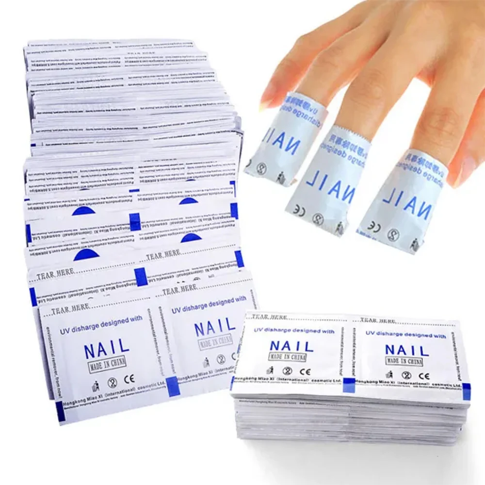 

200PCS Nail Gel Foil Remover Unloaded Bag Manicure Cleanser for Nails Polish Remover