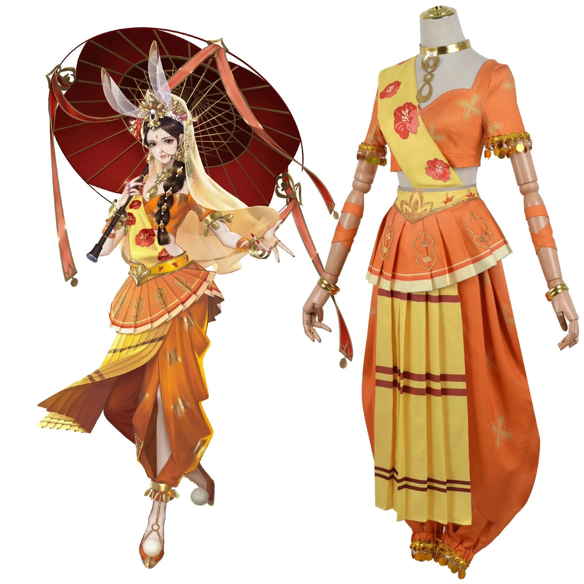 King of Glory Game Gongsun Li Cosplay Costume, Robe de princesse, Costume d'Halloween, Style Prairie