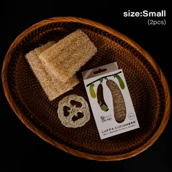 2PCS Natural Luffa Dish Washing Cloth Sponge Loofah Scrub Pad Dish Pot Easy To Clean Scrubber Sponge Kitchen Clean Brushes Pad