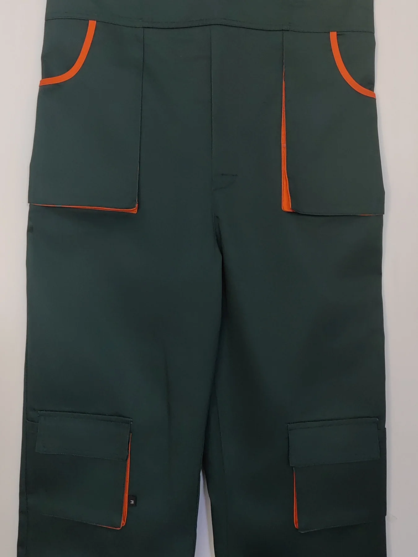 Macacão de trabalho com suspensórios – 8 cores e 8 tamanhos, elástico traseiro ajustável, design com vários bolsos, roupa de trabalho, calças com babadores