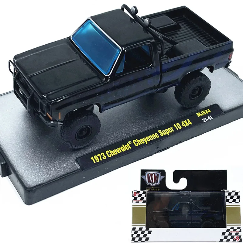 

1:64M2 Car Model 1973 Cheyenne Super Pickup Truck Simulation Alloy Car Model Collectible Ornament New with Packaging