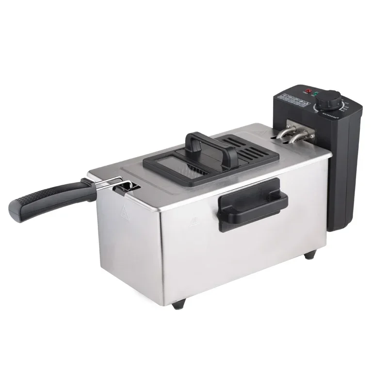 Huishoudelijke 220v 3L Automatische Elektrische Friteuse WJ-800 Huishoudelijke Frieten Elektrische Friteuse Olie 220V/2000W Kraam Gebakken Spies Friteuse