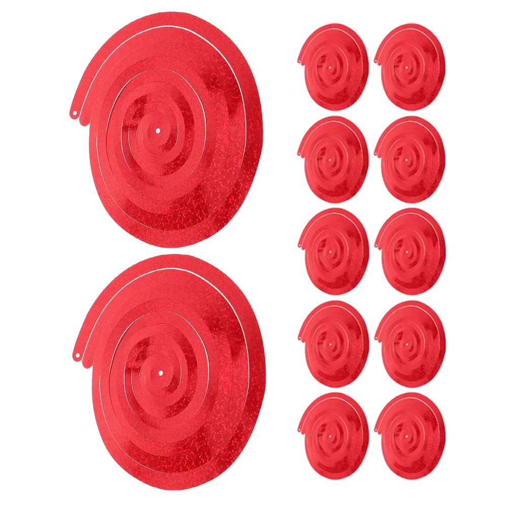 12 قطعة من زينة الحلزون الدوامة المعلقة لحفلات السقف وحفلات أعياد الميلاد وحفلات الزفاف والتخرج خفيفة الوزن ملونة للحيوانات الأليفة #1