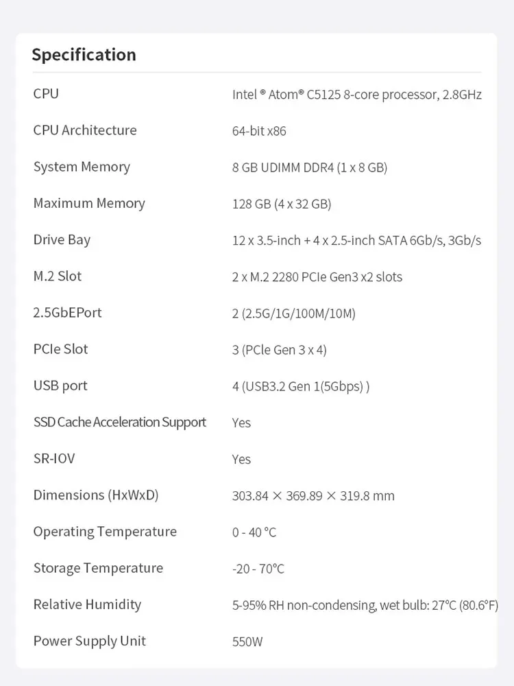Qnap TS-1655-8G 16 Bay Nas تخزين شبكة عالي السعة من فئة المؤسسات NAS #6