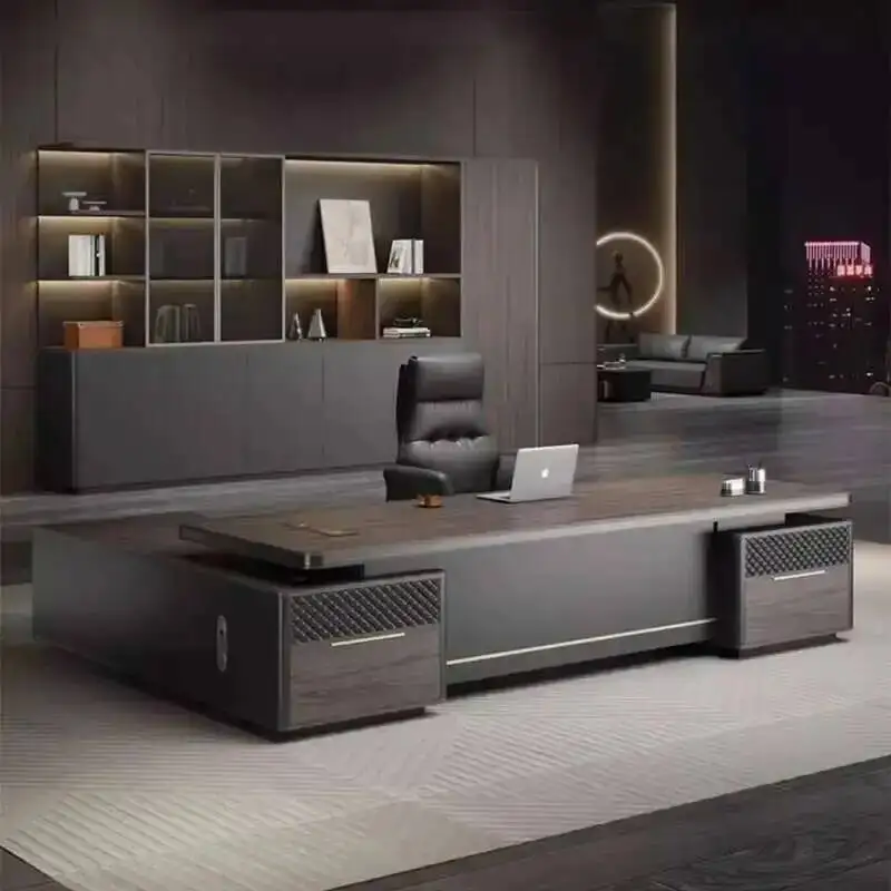 Escritorio De almacenamiento De diseño De ordenador para estudio De oficina, escritorio De trabajo De pie, Escritorios De ordenador De madera, muebles para el hogar