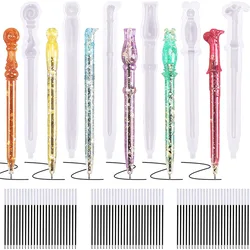New Epoxy Resin Mold Magic Pen Cylindrical Transparent Silicone Mould DIY Ballpoint Pen Mold Epoxy Resin Molds For Jewelry