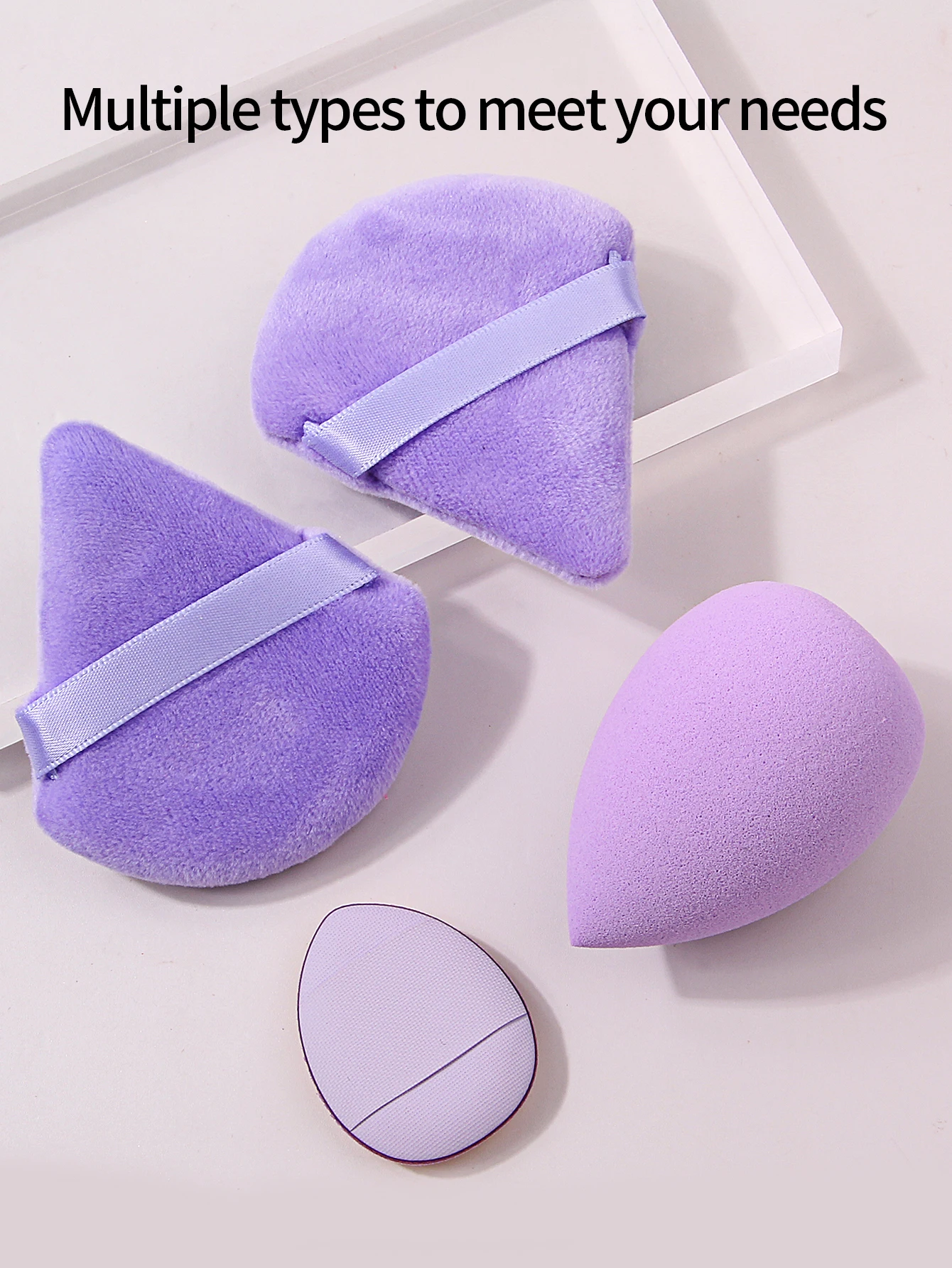 9 zestawów gąbeczek do makijażu i puszek do kremu - miękkie gąbeczki do nakładania kremu na palce, trójkątne puszki do makijażu - do codziennych podróży