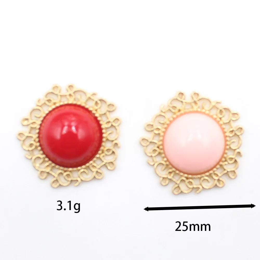 10 pieces/batch of DIY shoes, clothing, bags, fashionable crafts, and accessories made of light luxury gold multifunctional allo