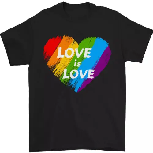 

LGBT Love Is Love Gay Pride Day Awareness Mens T-Shirt 100% Cotton .T-Shirt 2024