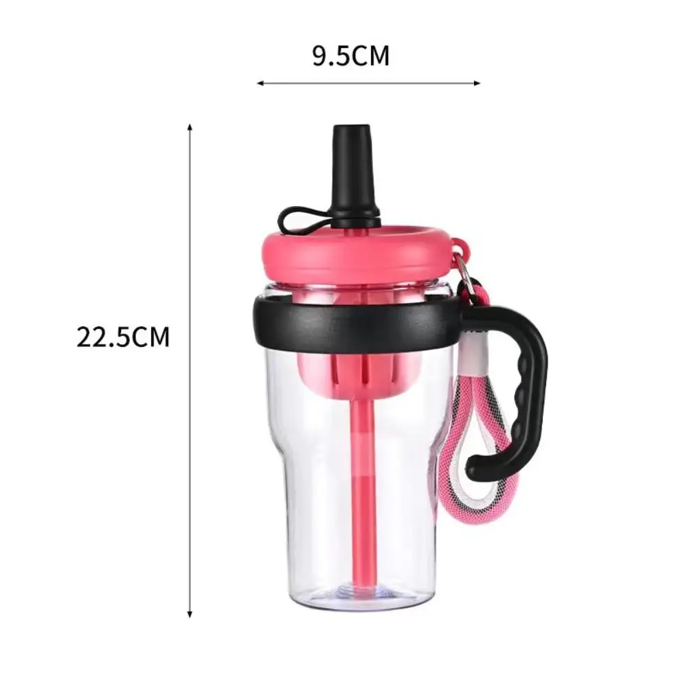 

Good-looking Water Bottle with Straw Leak-Proof Large Capacity Sports Water Bottle 1200ml Colorful Lucky Belly Cup Home