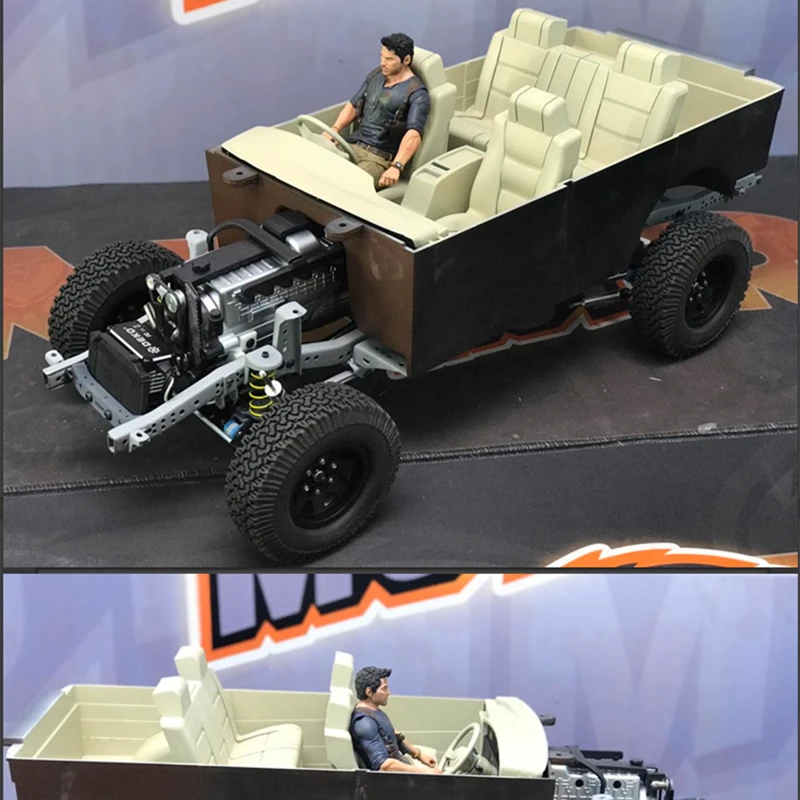 

1:10 Climbing Model Car Land Cruiser LC80 Interior With Linkage Steering Wheel SCX10 Rc Cars Body Shell Diy Modification