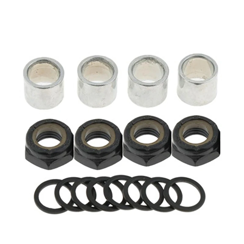 56Pcs Skateboard Truck Hardware Kit Skateboard Spacers Longboard Axle Nuts Skateboard Accessories