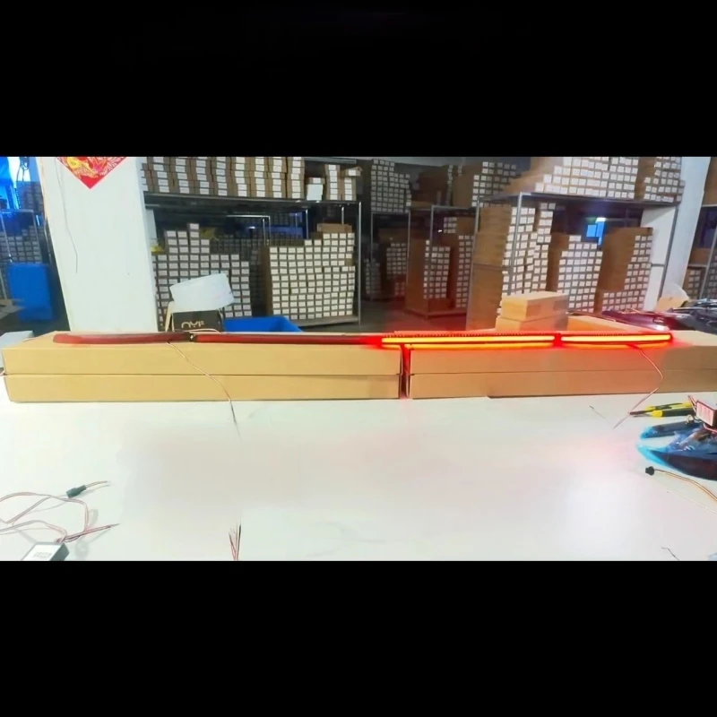 المصد الخلفي LED من خلال مصباح لسيارة Volkswagen vw Tiguan L 2022 2023 2024 تعديل مصباح مكبح بدوره إشارة #2