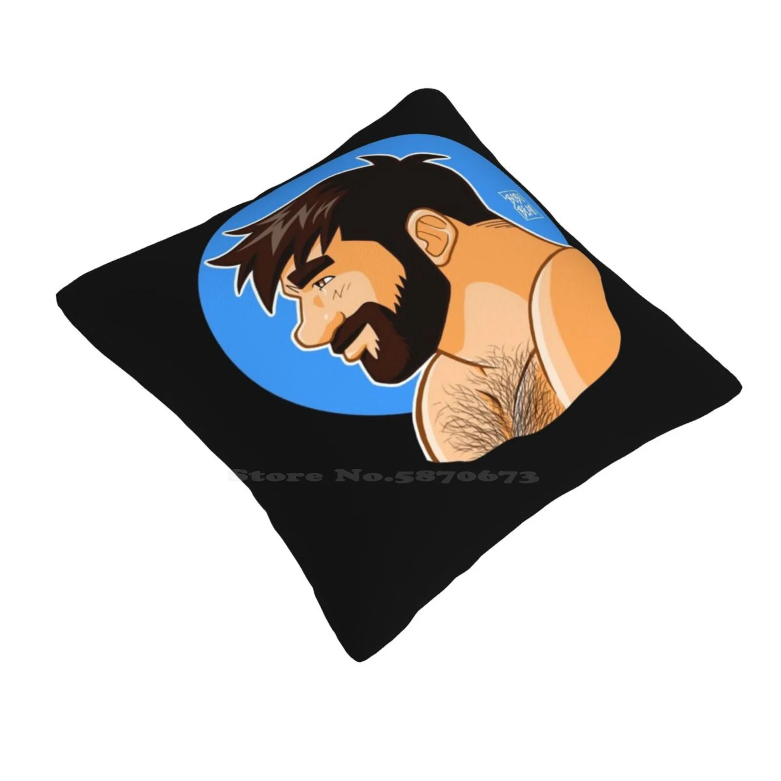 Adam Portrait-Profile Fashion Sofa Throw Pillow Cover Pillowcase Gay Bears Gay Art Gay Pride Tom Of Finland Gay Comics Lgbt