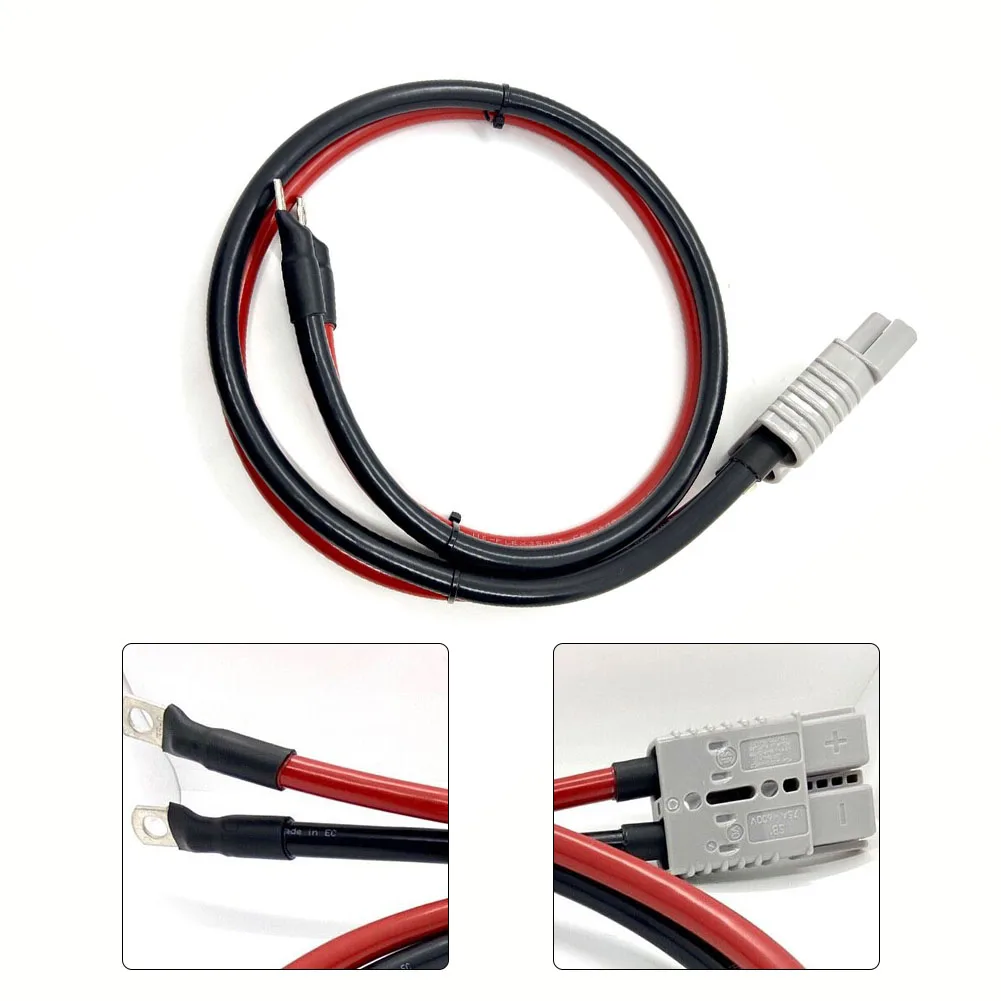 1PCS 175A Battery Cable Connector With M8 Terminal 4AWG 1M Gray For High Power RV Boat Car Electrical Wire