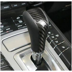 Autoausrüstung Verschiebungsknopf Abdeckung Schwarzer Carbonfaser -Faser -Apt für Porsche Cayenne 958 2017 2016 2015 2015 2013 2012 2011 2011 6 Hauptverkauf Porsche Cayenne 2012 Preis - №4