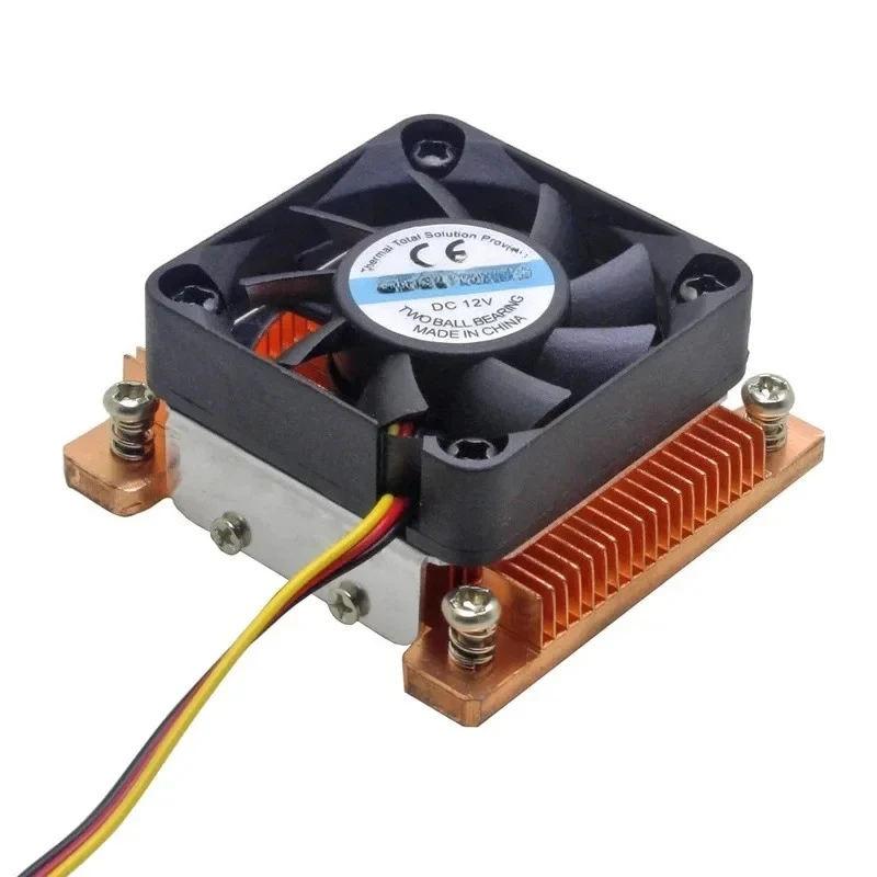 1U Server CPU Cooler Copper Heatsink Cooling Fan For Intel Pentium M PGA 478 BGA 479 Industrial Computer Active Cooling