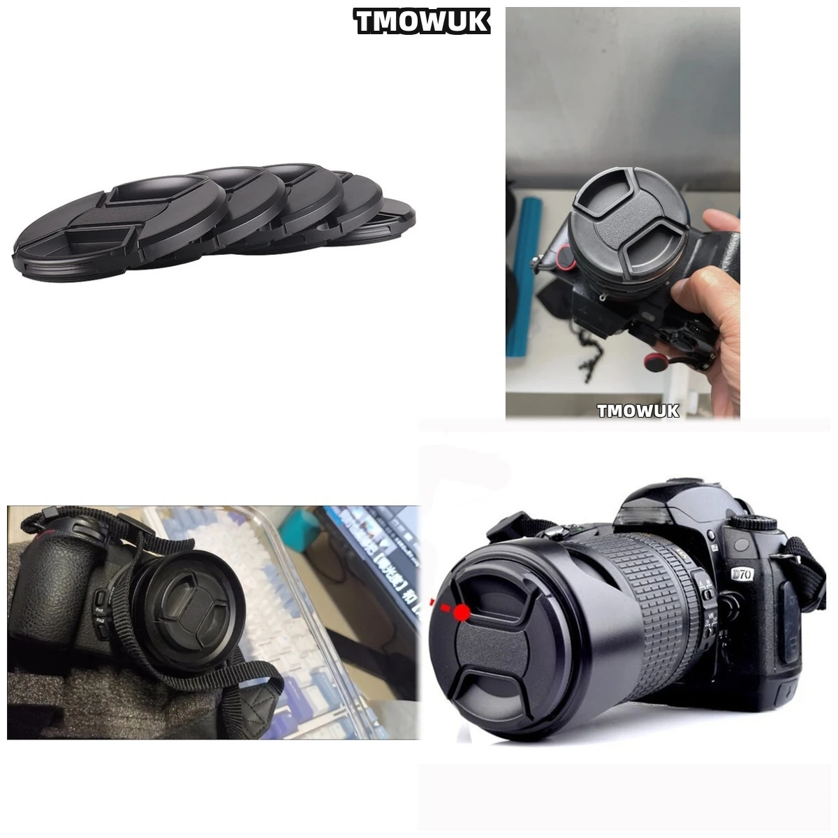 

For SONY A6400 A7IV A7R2 A7CL ZV-E1 A230 ZV-E10 II A850 Camera Lens Cap Protective Cover Center Pinch Snap-on 49mm 52 55 58 62 6