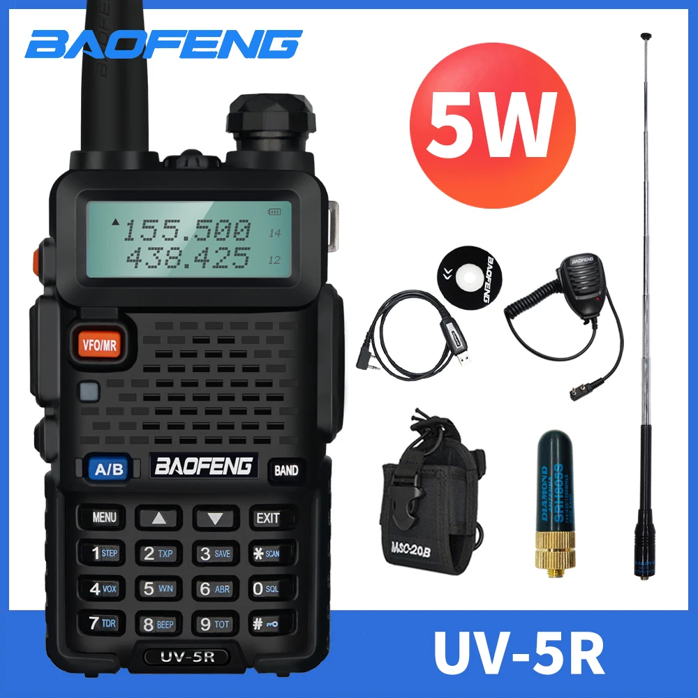 

Baofeng UV 5R Radio 5W Dual Band VHF UHF UV-5R Walkie Talkie Long Range 10km Radio Comunicador Talkie Walkie Walkman