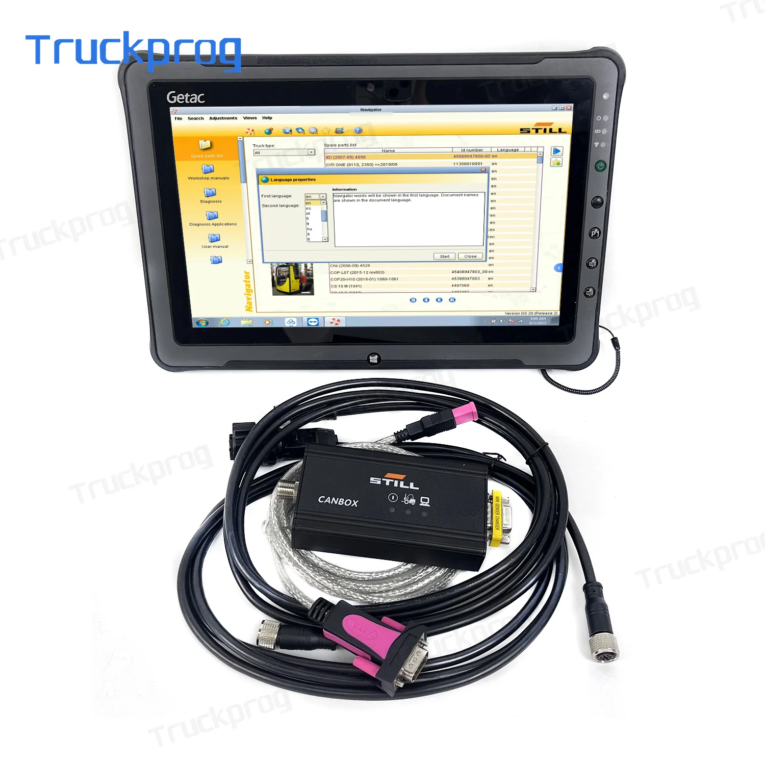 F110 Tablet for Still OEM Forklift Canbox Automatic Forklift for Still Canbox RS232 Adapter Scanner toolDiagnostic Tool