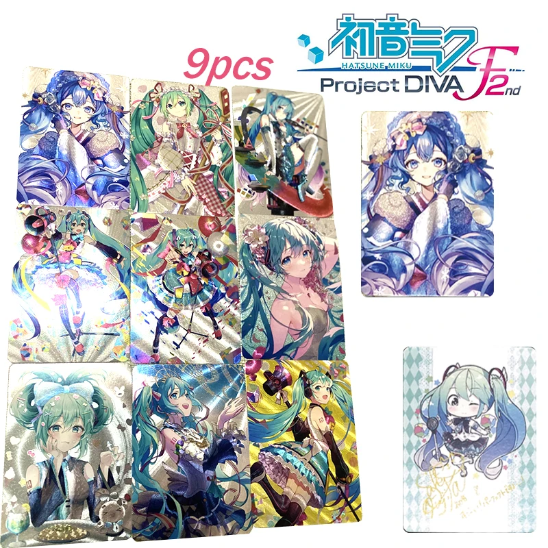 

9Pcs/set Anime Characters Hatsune Miku Diy Homemade Flash Card Christmas Birthday Gift Children's Toys Game Collection Card