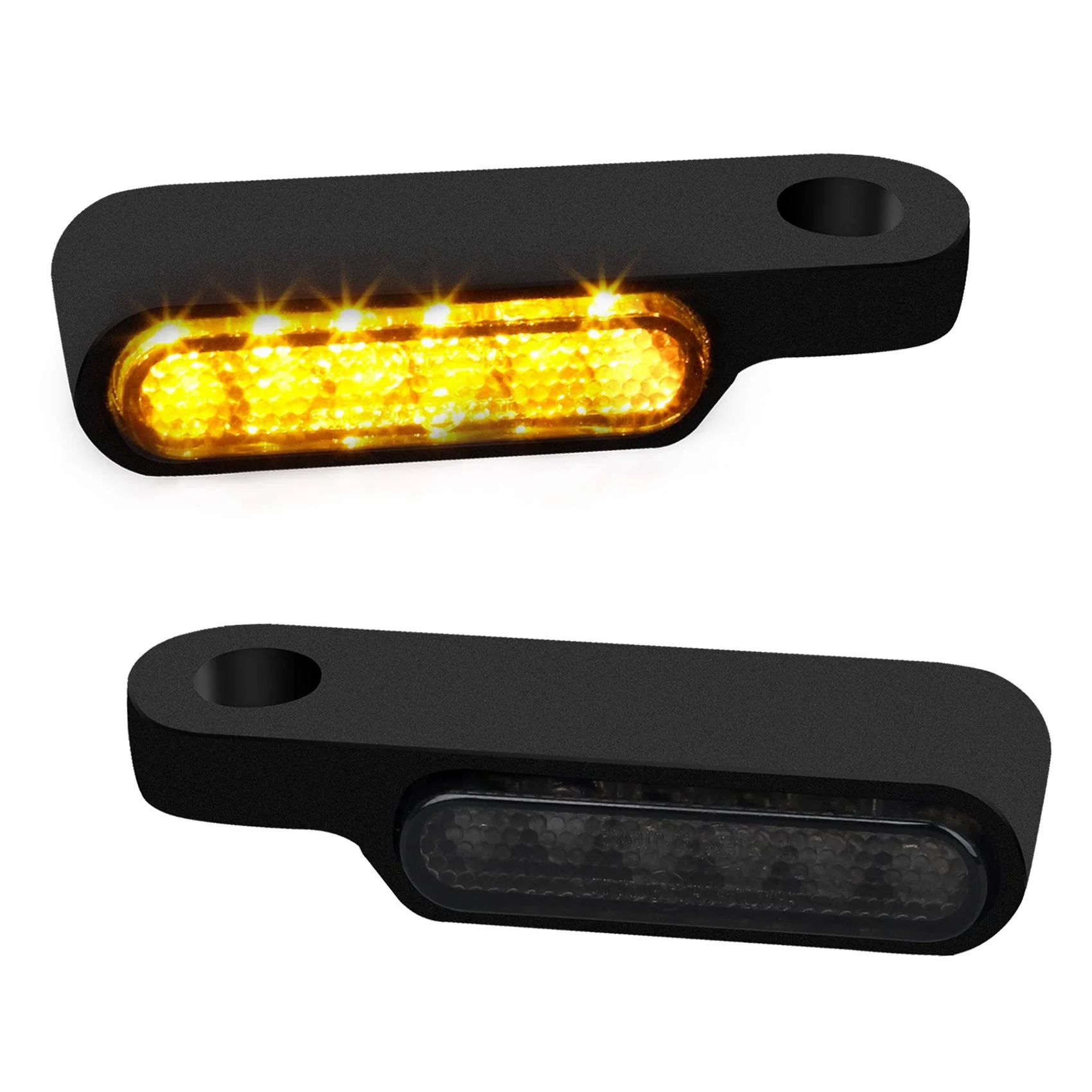 12V Handlebar LED Turn Signals Mini Motorcycle Blinkers Handle Bar Marker Light Static Light Universal Handlebar