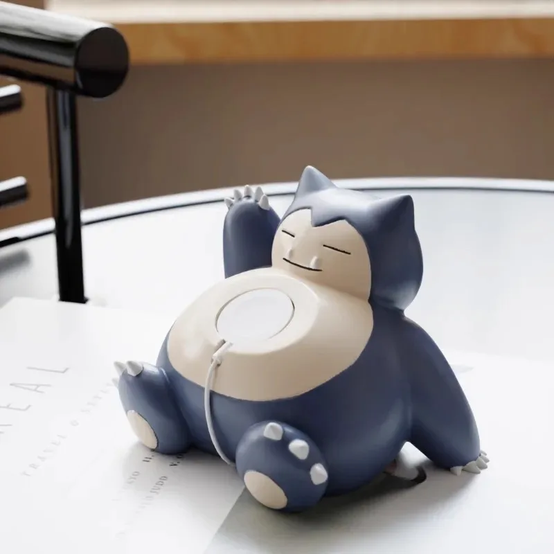 Pokemon Snorlax Apple Watch Charger Stand Universal Charger Holder Anime Desktop Decoration Kids Toys Birthday Festival Gift