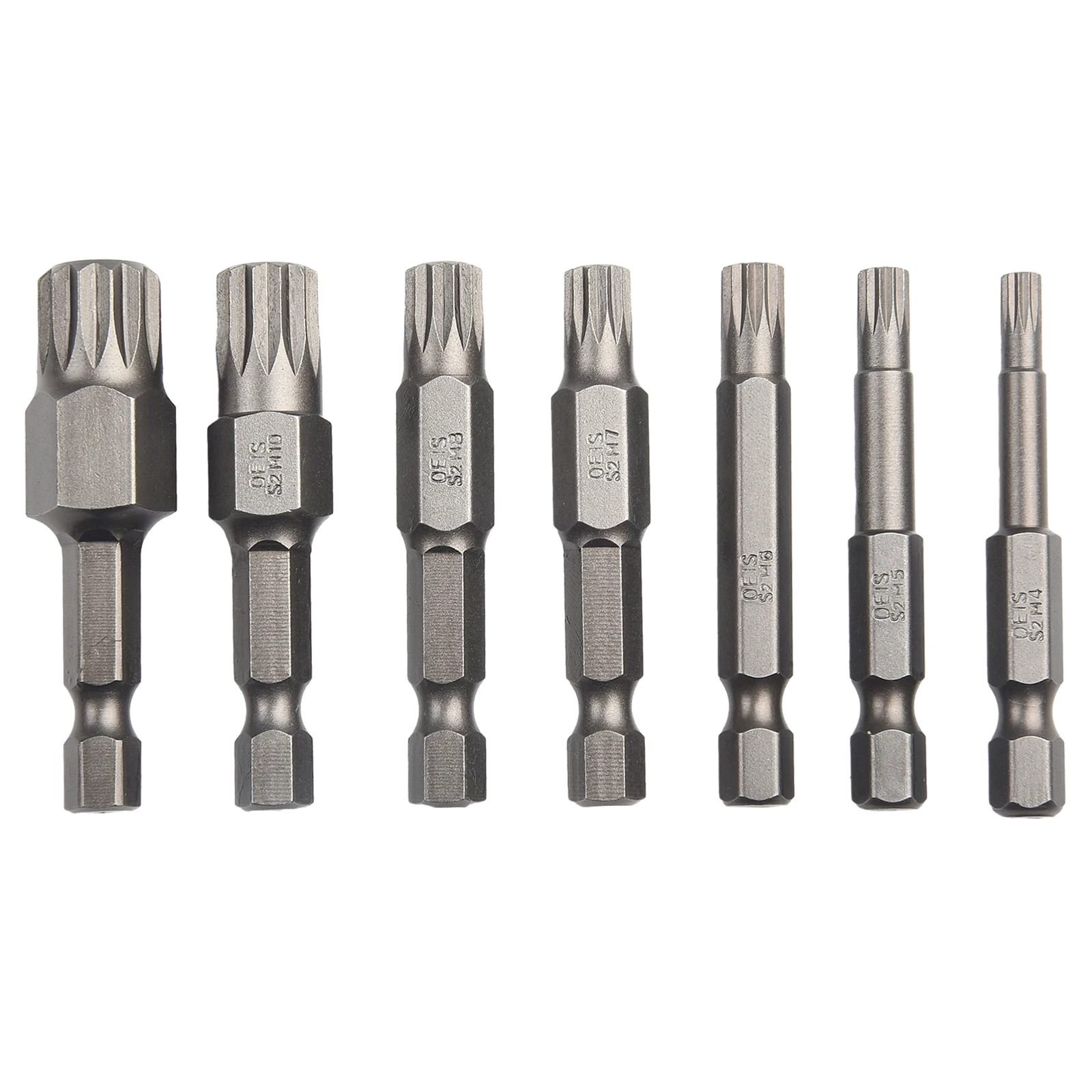 Embouts de tournevis en acier allié argenté, outils électriques Torx, équipement d'atelier, tournevis à écrou, exercices, 7 pièces par ensemble