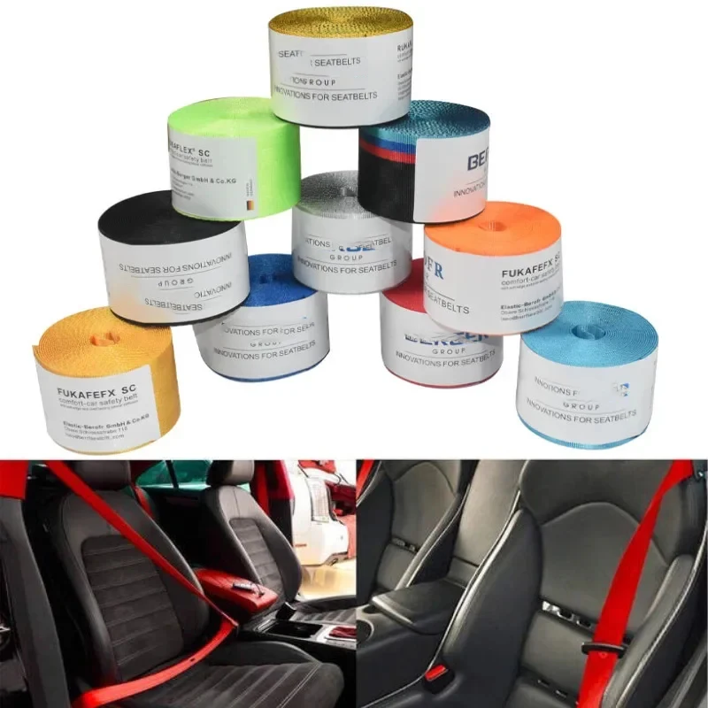 العالمي السيارات 3.6 متر تعزيز حزام الأمان حزام النسيج سباق السيارات تعديل أحزمة أمان المقعد تسخير الأشرطة بالجملة