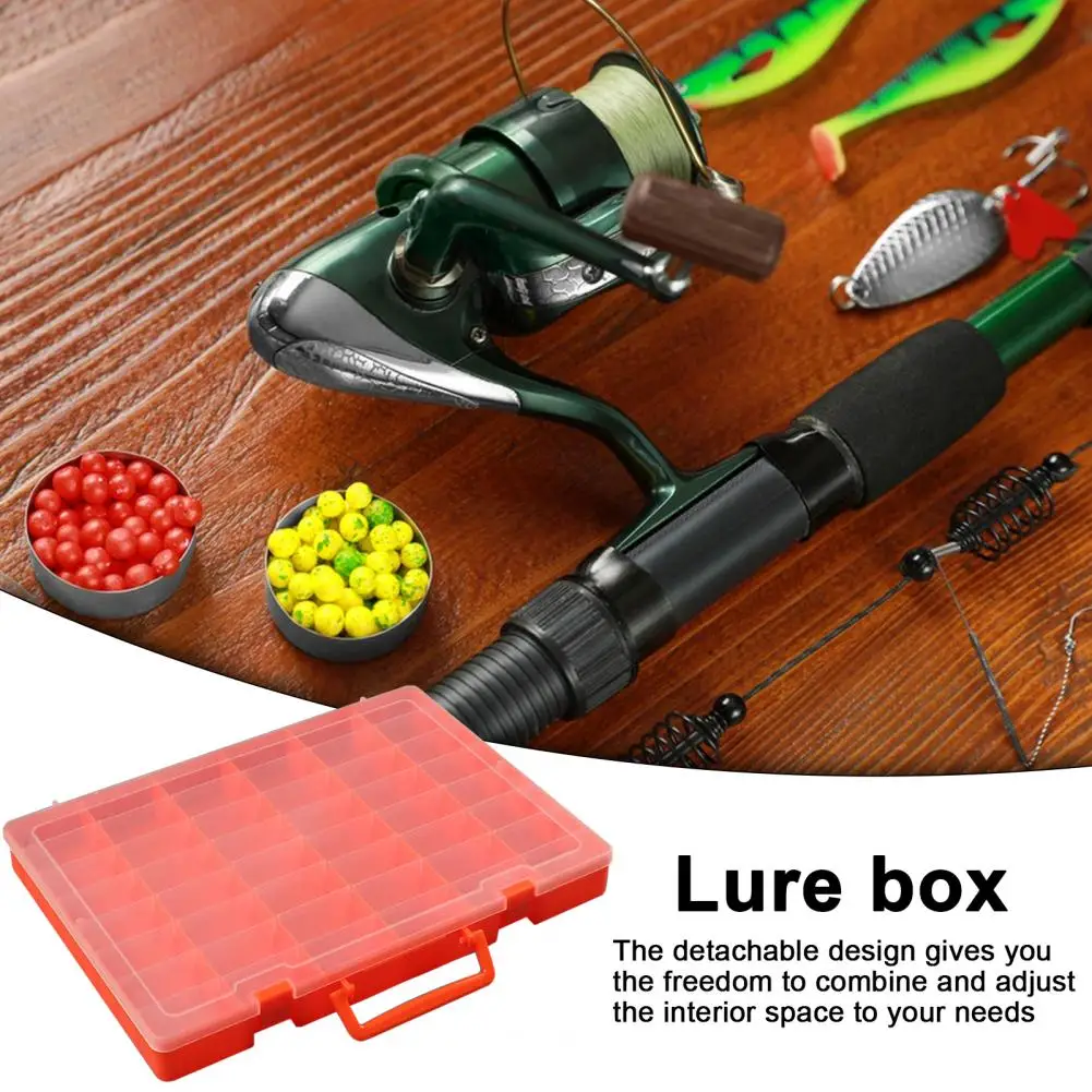 Adjustable Compartment Lure Box Detachable Fishing Box Capacity Transparent Fishing Lure Box Detachable Baffle for Baits