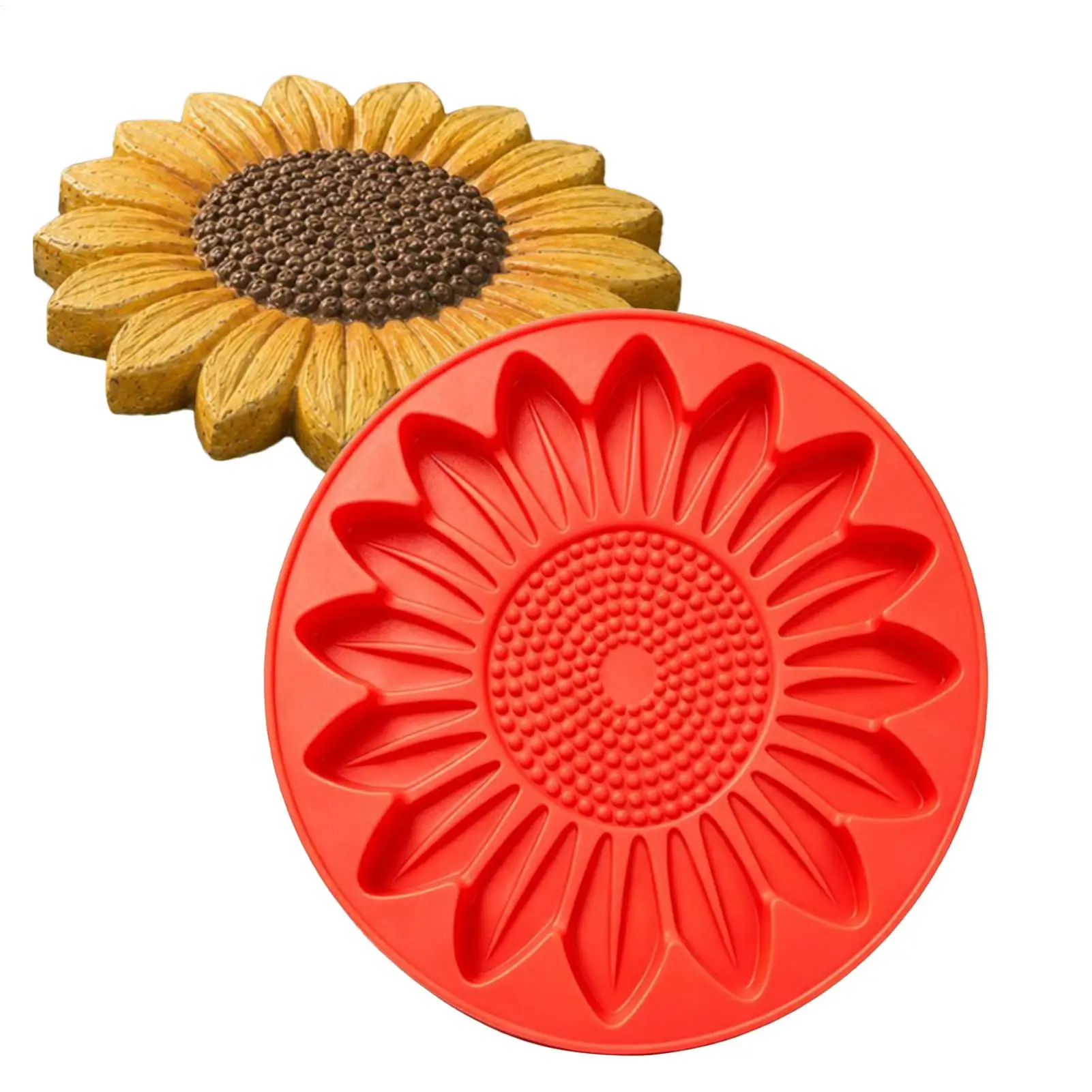Wiederverwendbare Trittsteinformen für Beton, Runde DIY-Pflastersteinform, Sonnenblumen-Betonform für Landschaftsgestaltung, Rasen und Terrasse – Detail 3